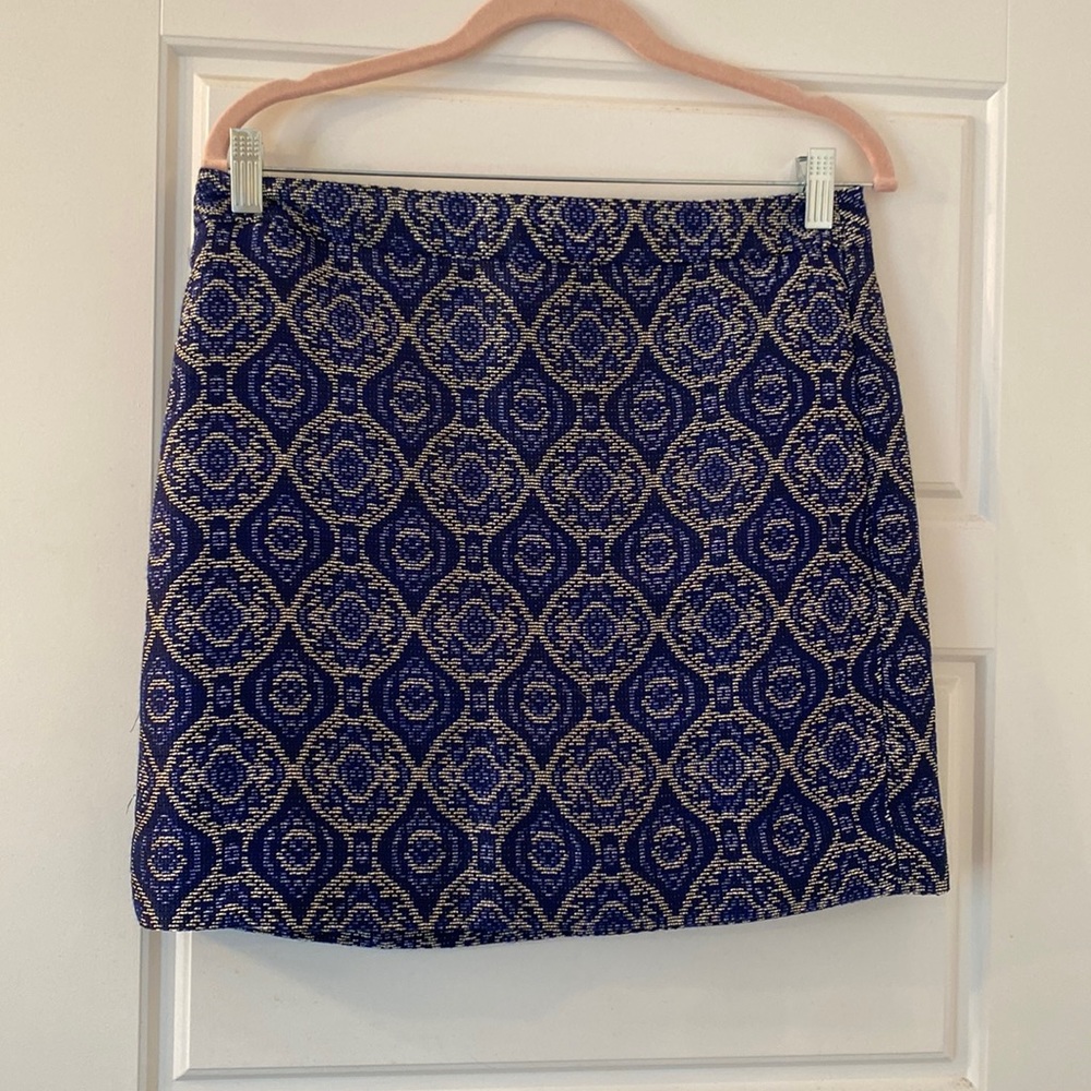 J Crew Patterned Shift Skirt Size 6